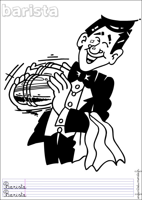 coloriage barman 1